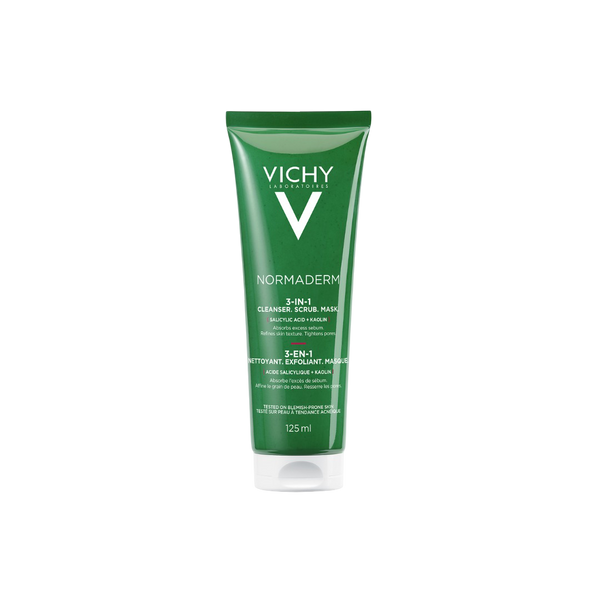 VICHY – Normaderm 3en1 Exfoliant Nettoyant Masque – 125ml