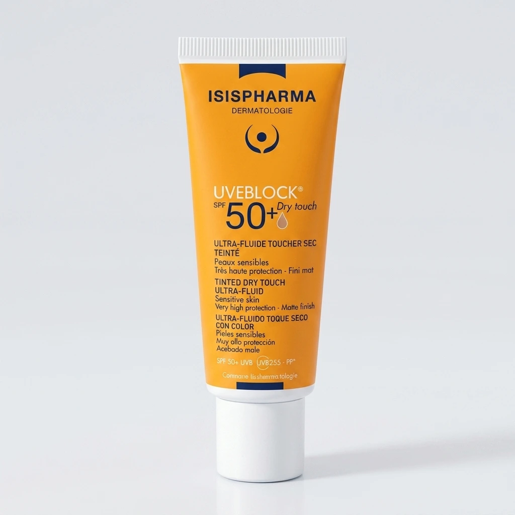 ISISPHARMA – Uveblock Ultra-fluide Toucher Sec SPF50+ Teinte Medium – 40ml