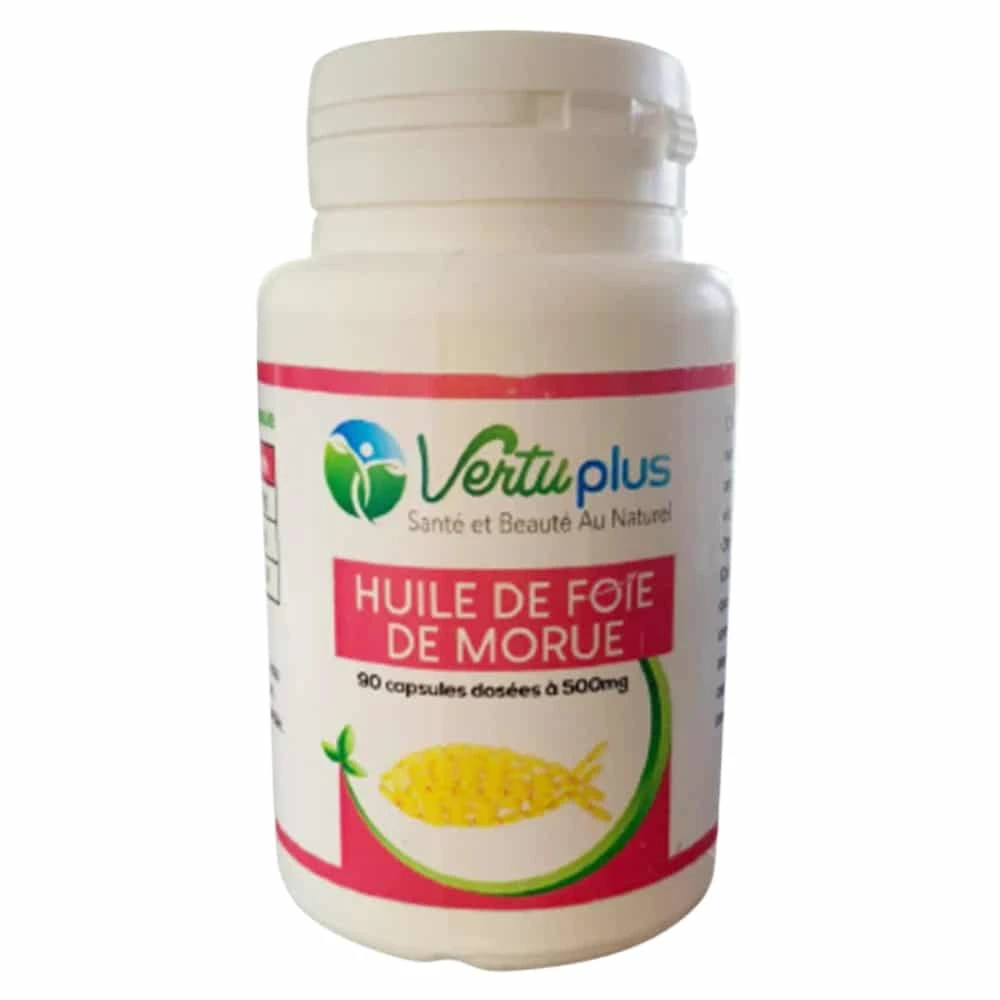 VERTUPLUS – Huile De Foie De Morue 500mg – 90 Gélules