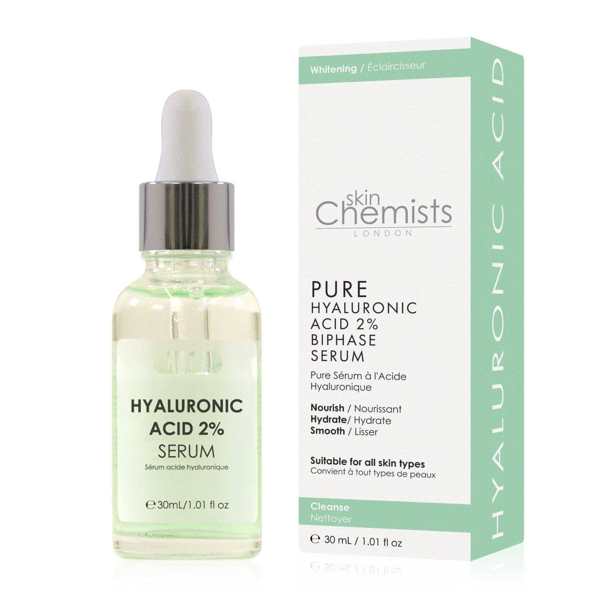 SKINCHEMISTS – Pur Acide Hyaluronique 2% Sérum Biphase – 30ml
