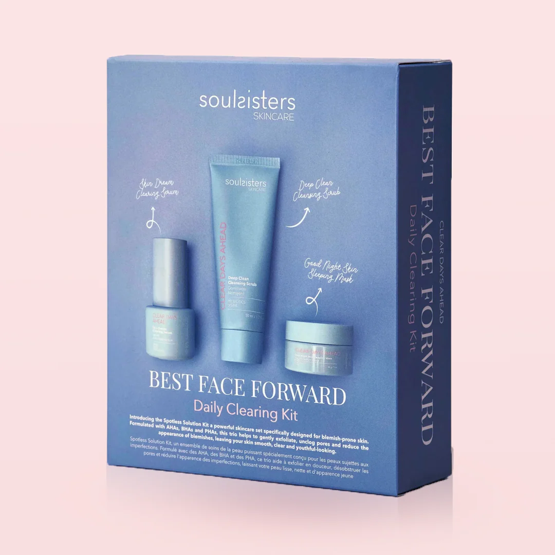 SOULSISTERS – Clear Days Ahead Best Face Forward Kit Anti-imperfections Quotidien – 1u