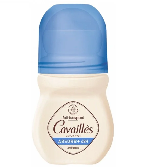 CAVAILLÈS – Déodorant Absorb+ Anti-Traces 48h Roll-on – 50ml