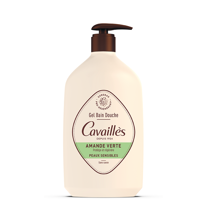 CAVAILLÈS – Gel Bain Douche Amande Verte sans Savon – 1l