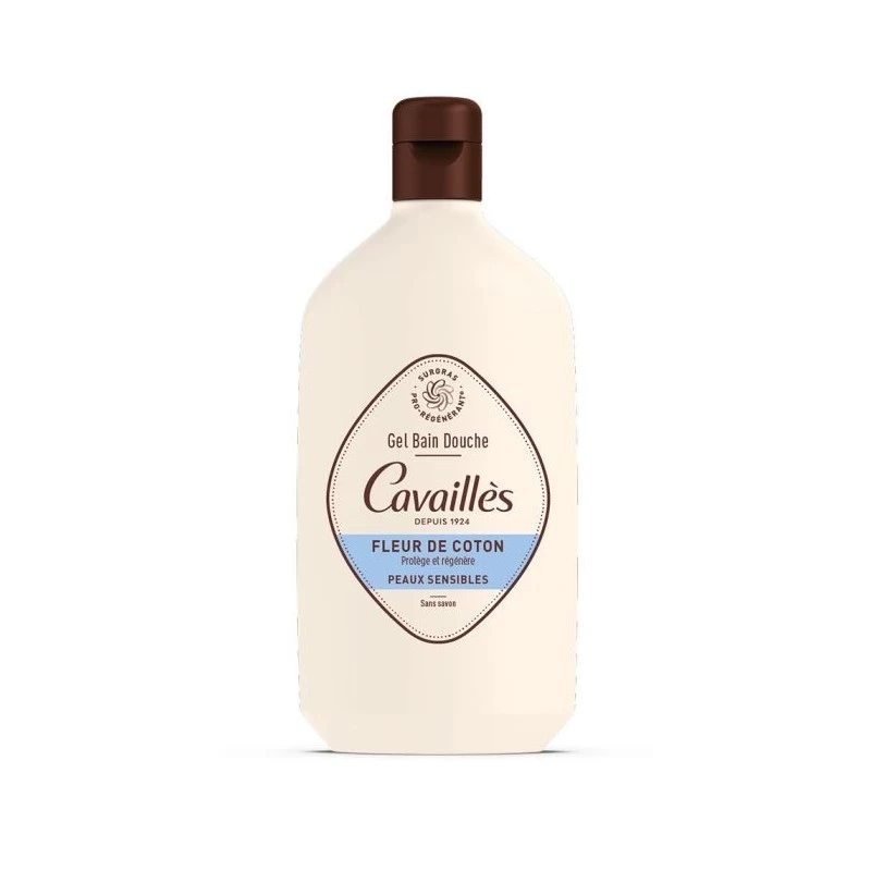 CAVAILLÈS – Gel Bain Douche Fleur De Coton sans Savon – 400ml