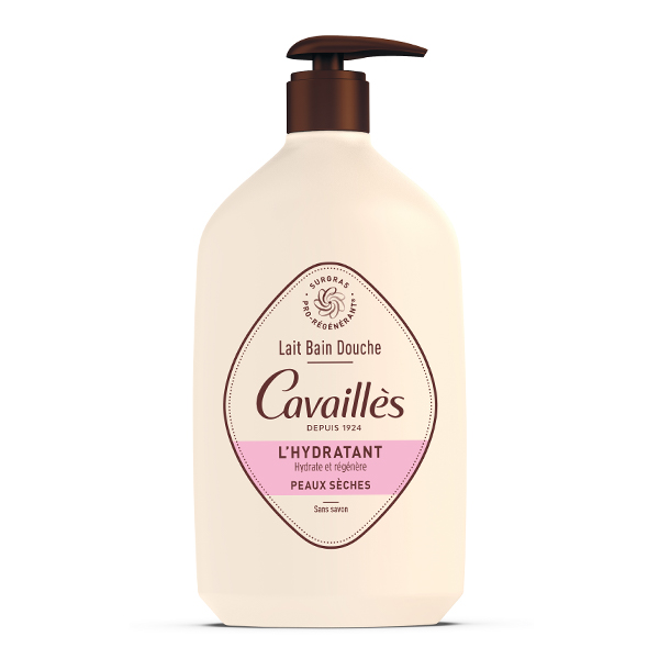 CAVAILLÈS – Lait Bain Douche Hydratant sans Savon – 1l