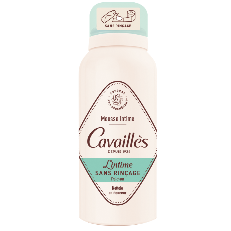CAVAILLÈS – L’intime Mousse Nettoyante Intime Fraicheur Sans Rinçage – 100ml