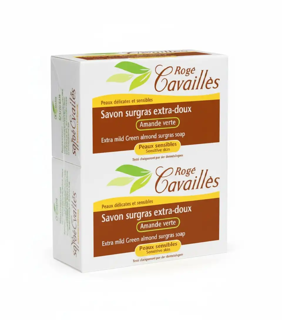 CAVAILLÈS – Savon Surgras Amande Verte 3+1*250g pack