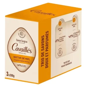 CAVAILLÈS – Trio Savon Surgras Nectar De Miel 3x200ml Pack