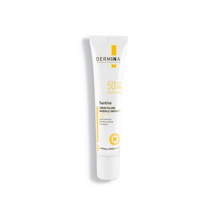 DERMINA – Sunlina Creme Solaire Minerale Unifiante Teintee SPF50 – 40ml