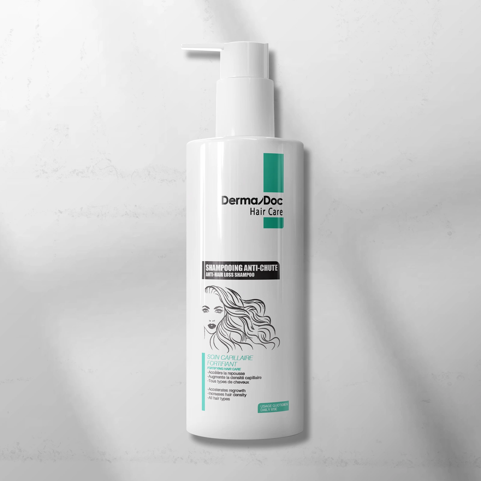 DERMADOC – Hair Shampoing Anti-Chute Soin Capillaire Fortifiant – 400ml