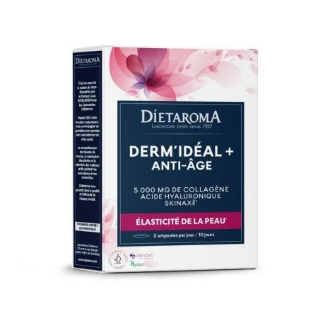 DIETAROMA – Derm Ideal Plus Collagene, Coq10 et Acide Hyaluronique – 60 Comprimes