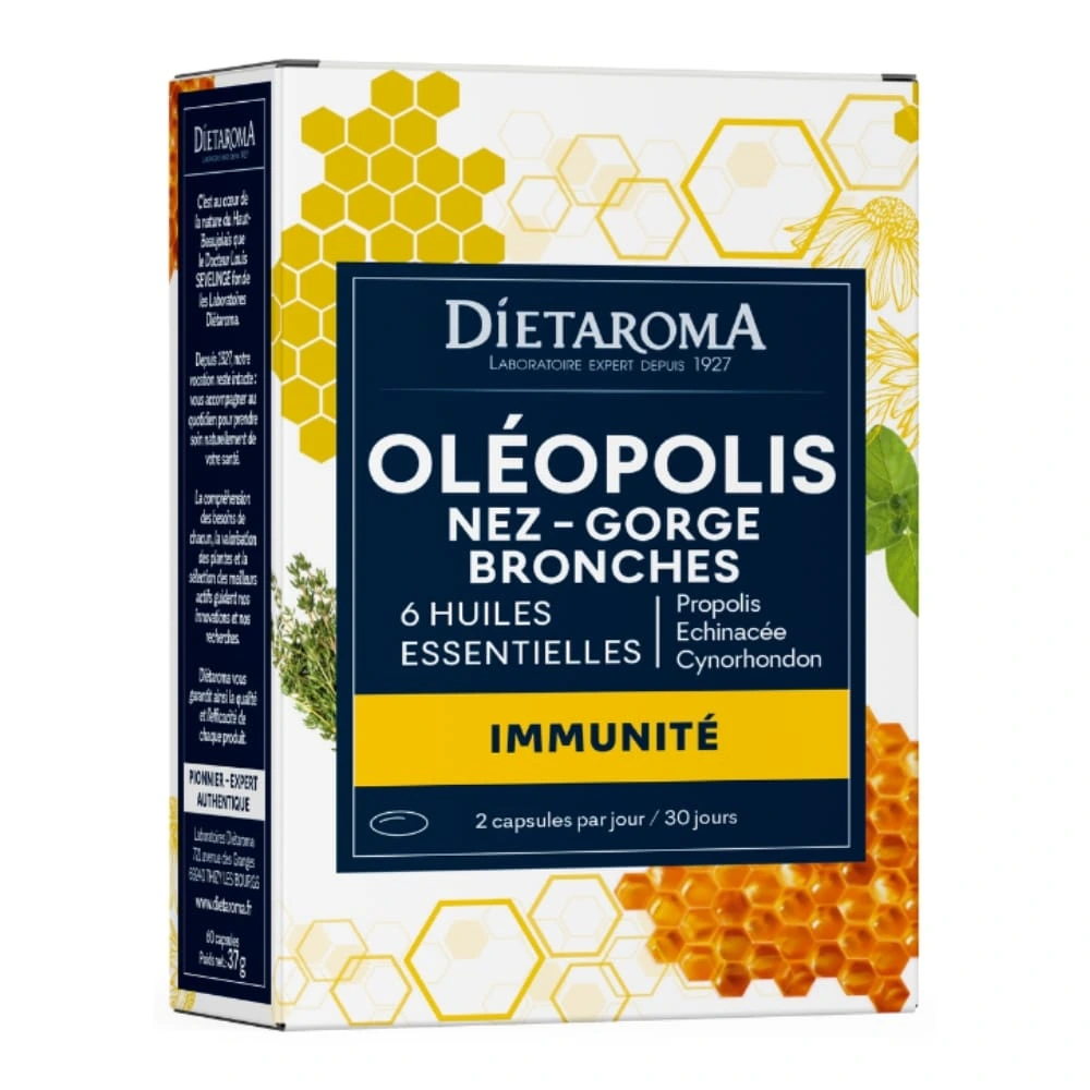 DIETAROMA – Oleopolis Immunite et Huiles Essentielles – 60 Capsules