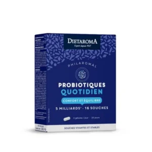 DIETAROMA – PHILAROMAL Probiotiques Quotidien Confort et Equilibre – 60 Gelules