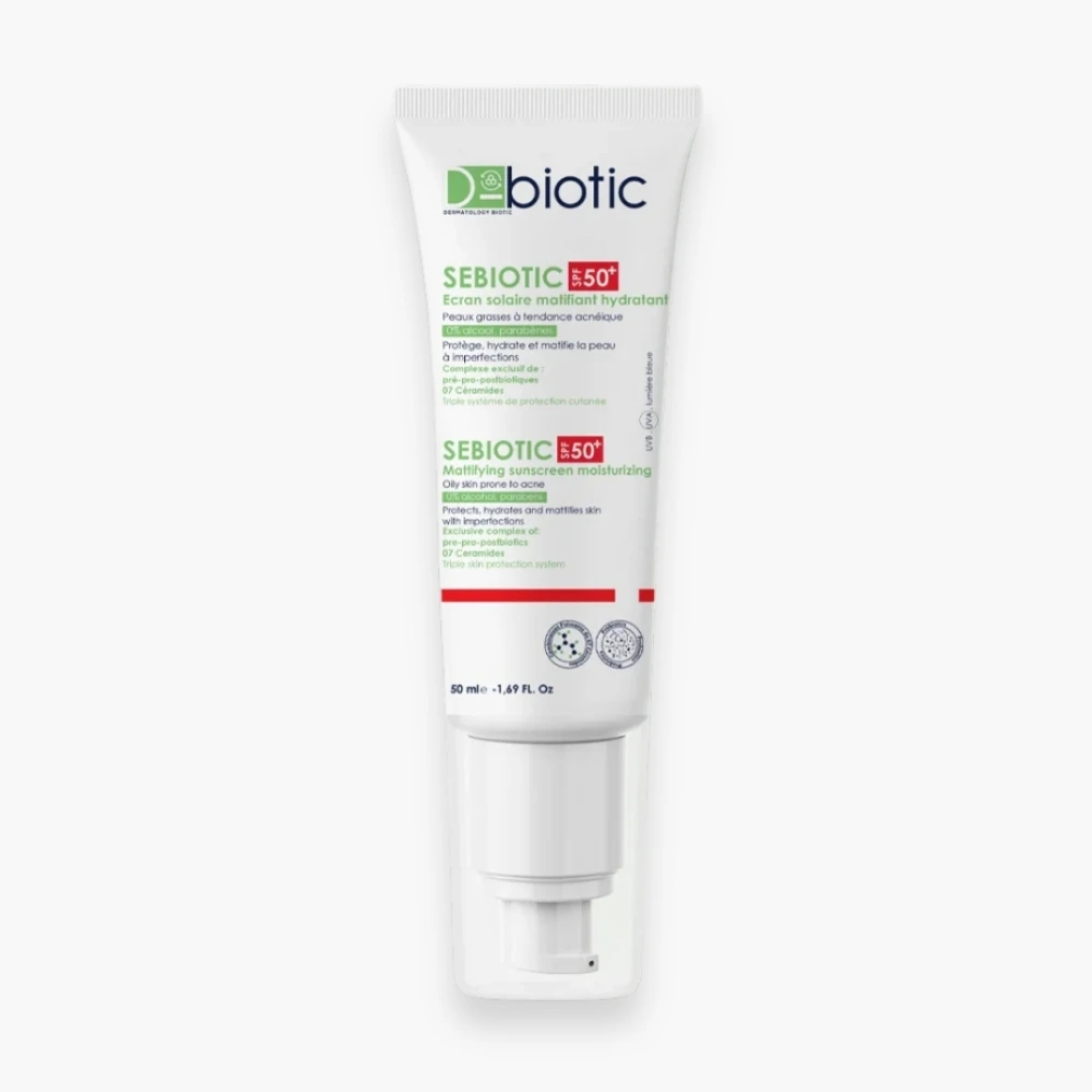 D-BIOTIC – Sebiotic Ecran Solaire Matifiant Hydratant SPF50+ – 50ml