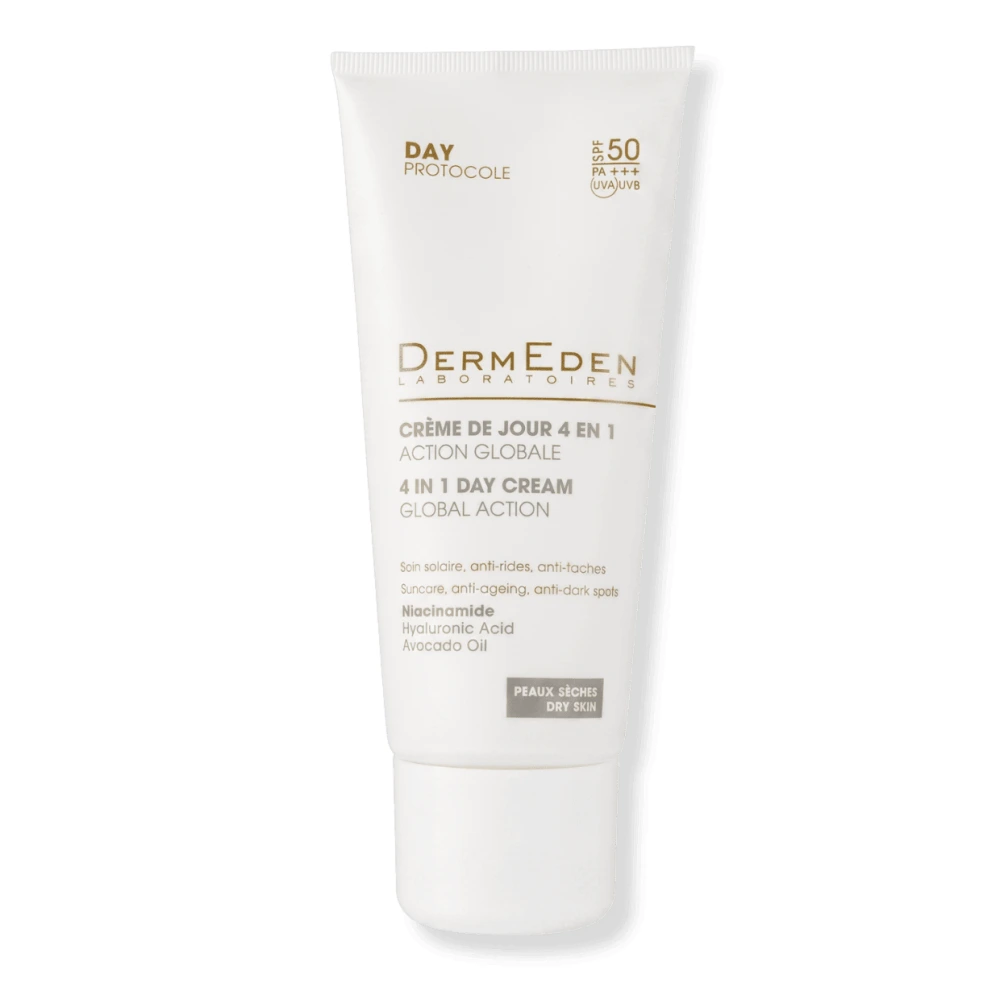 DERMEDEN – Day Protocole Creme de Jour 4en1 Action Globale Peau Seche SPF50 – 50ml