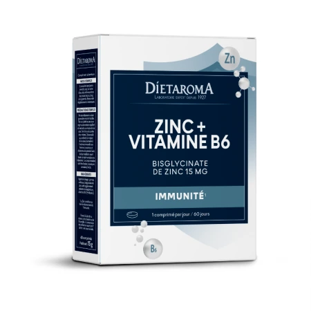 DIETAROMA – Zn Zinc et Vitamine B6 Immunite – 60 Comprimes