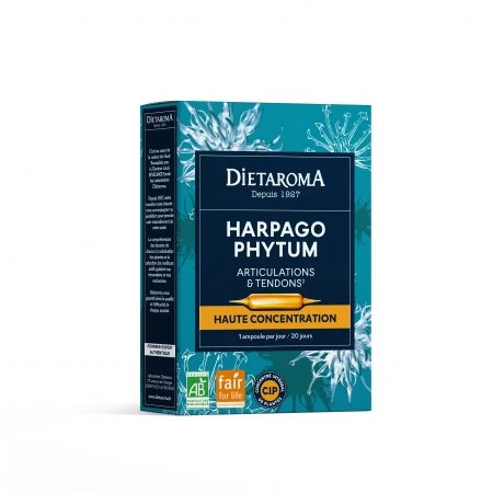 DIETAROMA – Harpagophytum et Equilibre Articulation et Tendons Ampoules Bio – 20x – 10ml