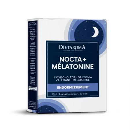 DIETAROMA – Nocta+Melatonine Maxi – 40 Comprimes