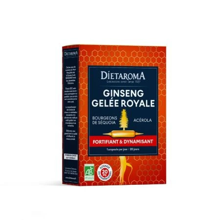 DIETAROMA – Ginseng et Gelee Royale – 20Ampoules