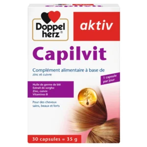 DOPPEL HERZ – Aktiv Capilvit Cheveux Sains, Beaux et Fort – 30 Capsules