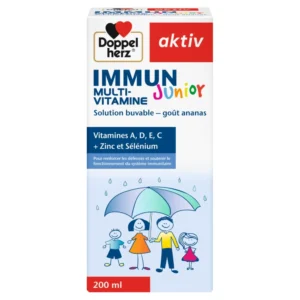 DOPPEL HERZ – Aktiv Immun Multi-Vitamine Junior Sirop Gout Ananas – 200ml