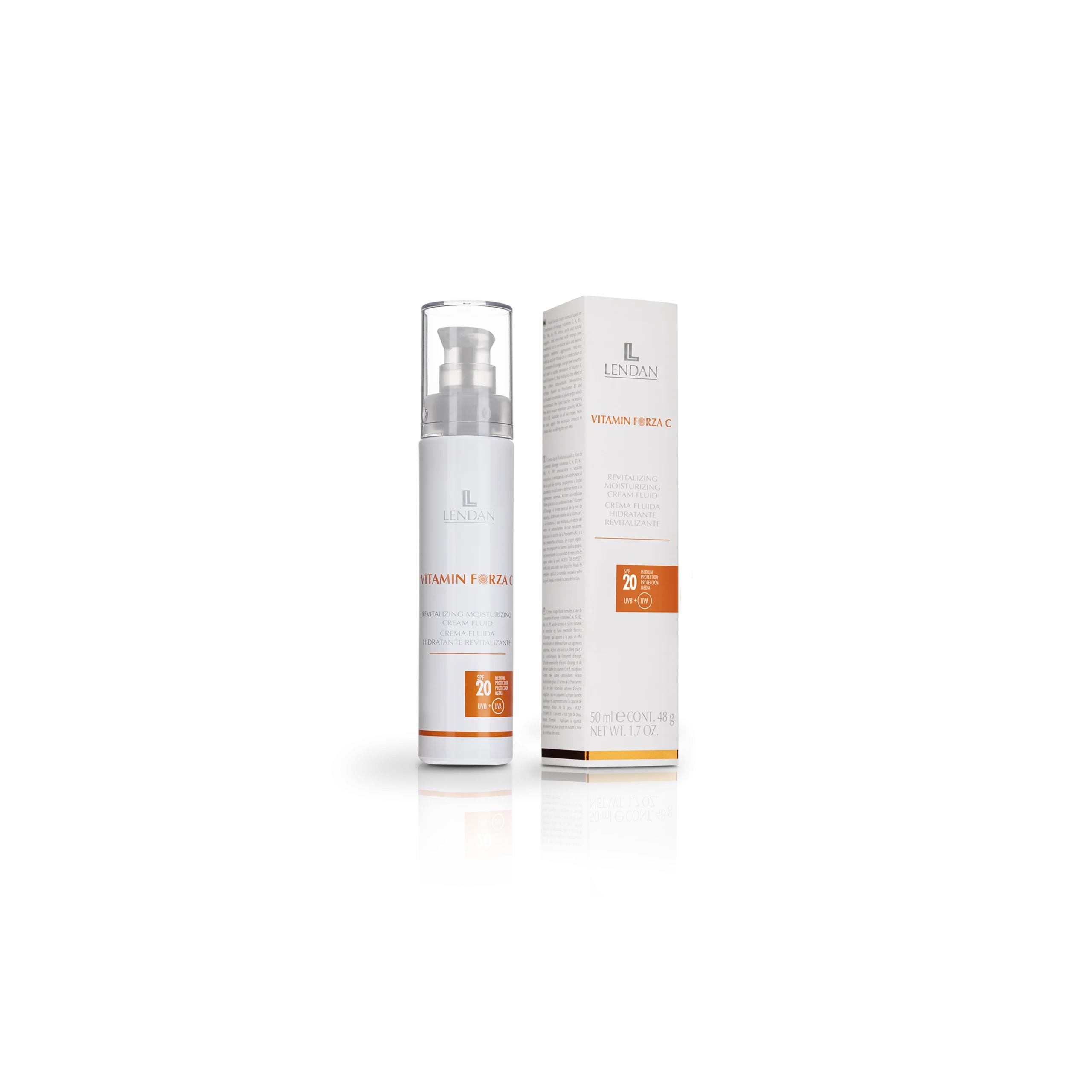 LENDAN – Vitamin Forza Crème Fluide Hydratante Revitalisante SPF20 – 50ml
