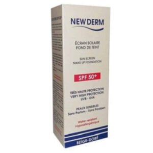 New Derm Écran Solaire Fond de Teint SPF50+ Beige Doré 50ml