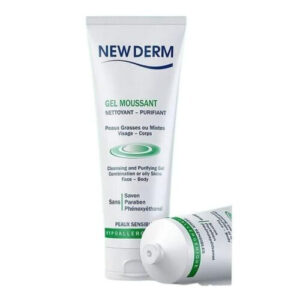 New Derm Gel Moussant Nettoyant Peau Sensible 250ml