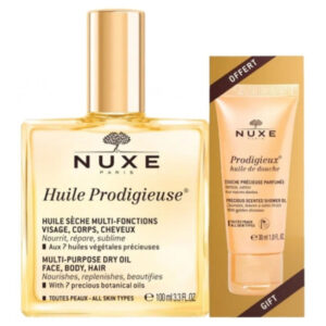 NUXE Pack Prodigieux Trousse Huile Douche+Huile Seche 100ml+Parfum